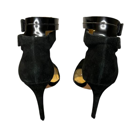 L.A.M.B Black Suede Pointed Toe Heels - Picture 6 of 8